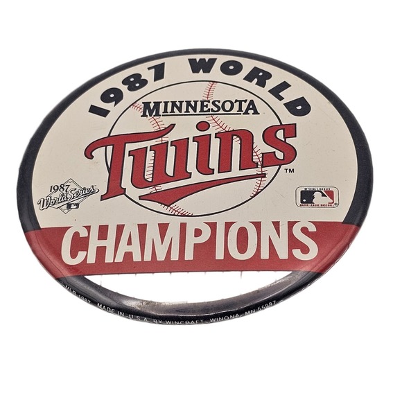 Minnesota Twins 1987 World Series Champions 3.25" Button MLB Baseball Wincraft - Picture 1 of 7